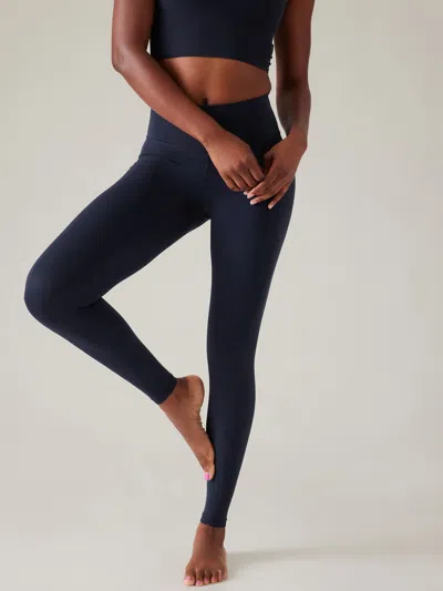 Athleta Transcend Stash Leggings In Navy