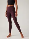 Athleta Transcend Stash Leggings In Spiced Cabernet