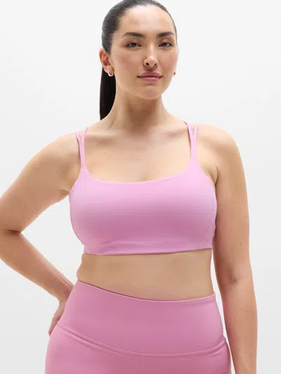 Athleta Transcend Strappy Bra D-dd In Pink