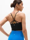 Athleta Transcend Thin Strap Crop Bra In Black