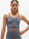 Athleta Transcend Thin Strap Crop Bra In Gray