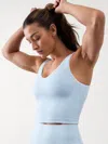 Athleta Transcend Tipped V Crop Sports Bra A-c