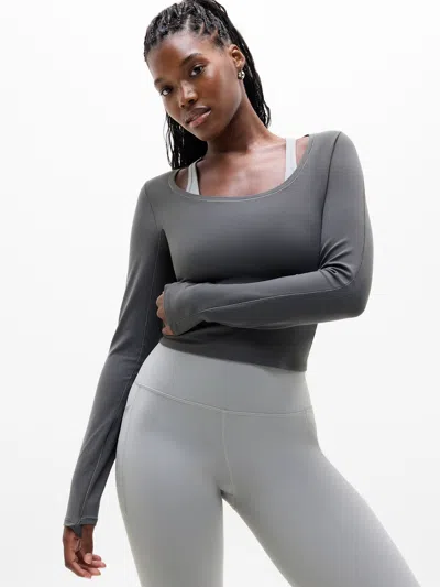 Athleta Transcend Top In Gray