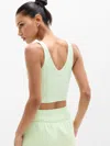 Athleta Transcend V-neck Crop Sports Bra D-dd In Green
