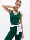 Athleta Transcend V-neck Crop Sports Bra D-dd In Green