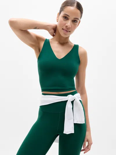 ATHLETA TRANSCEND V-NECK CROP SPORTS BRA A-C
