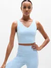Athleta Transcend V-neck Crop Sports Bra D-dd In Blue