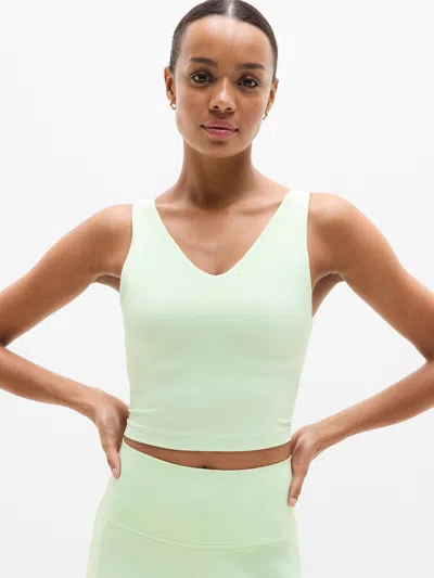 Athleta Transcend V-neck Crop Sports Bra D-dd In Green