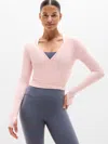 Athleta Transcend Wrap Top In Sand