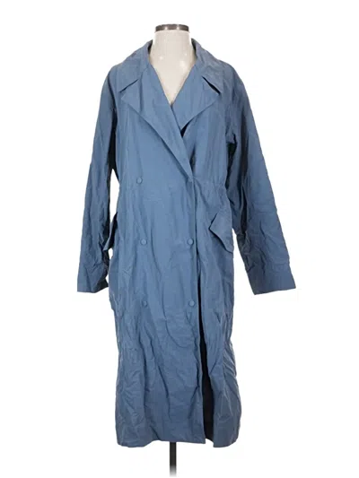 Pre-owned Athleta Trenchcoat In Blue
