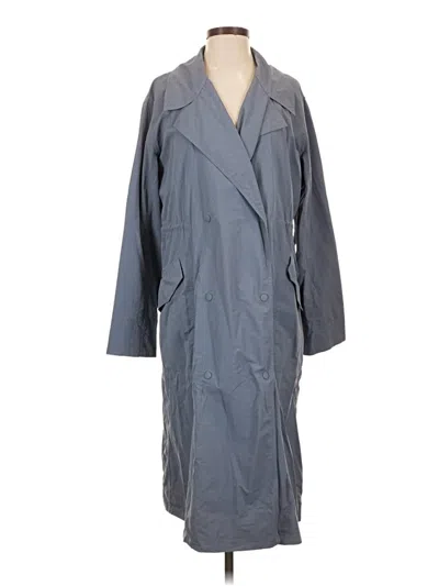 Pre-owned Athleta Trenchcoat In Gray