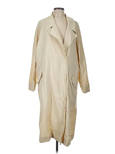 Pre-owned Athleta Trenchcoat In Ivory