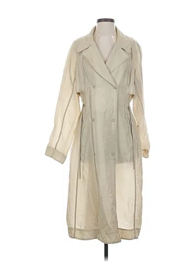 Pre-owned Athleta Trenchcoat In White