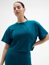 Athleta True Cotton Crop Tee In Coastal Teal