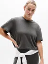 Athleta True Cotton Crop Tee In Gray