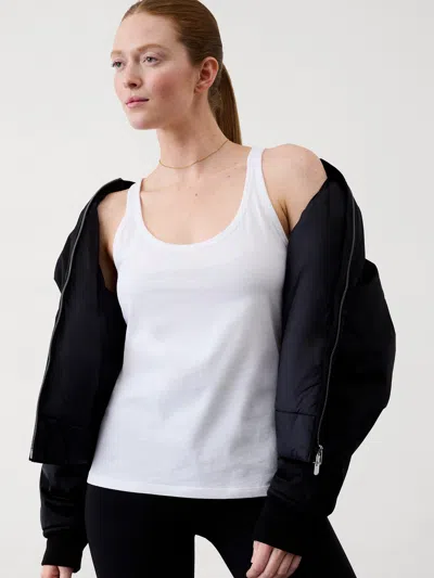 Athleta True Cotton Slim Tank In Bright White