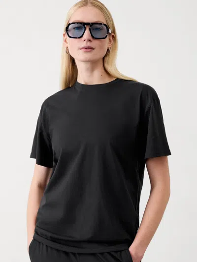 Athleta True Cotton Tee In Black