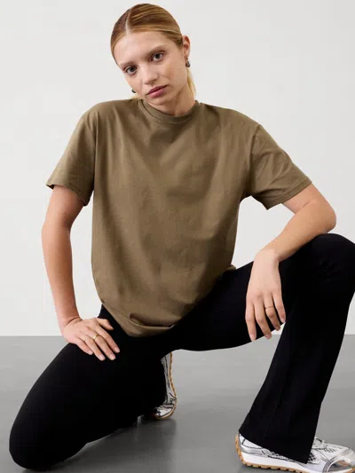 Athleta True Cotton Tee In Clay