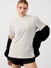 Athleta True Cotton Tee In Fog Grey Heather