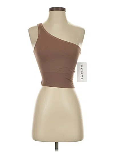 Athleta Tube Top Brown One Shoulder Neckline Tops
