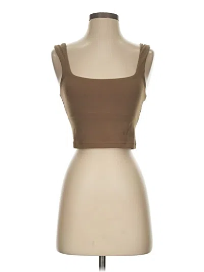 Pre-owned Athleta Tube Top Brown Square Neckline Tops