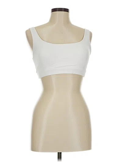Pre-owned Athleta Tube Top Ivory Strapless Neckline Tops In White