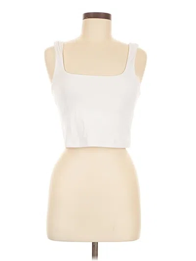 Pre-owned Athleta Tube Top Ivory Strapless Neckline Tops In White