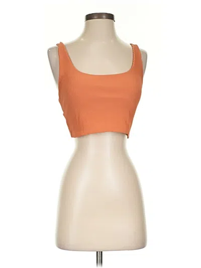 Pre-owned Athleta Tube Top Orange Strapless Neckline Tops