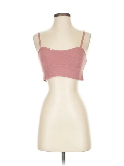 Pre-owned Athleta Tube Top Pink Strapless Neckline Tops