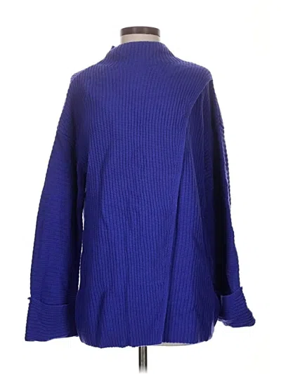 Pre-owned Athleta Turtleneck Sweater In Blue