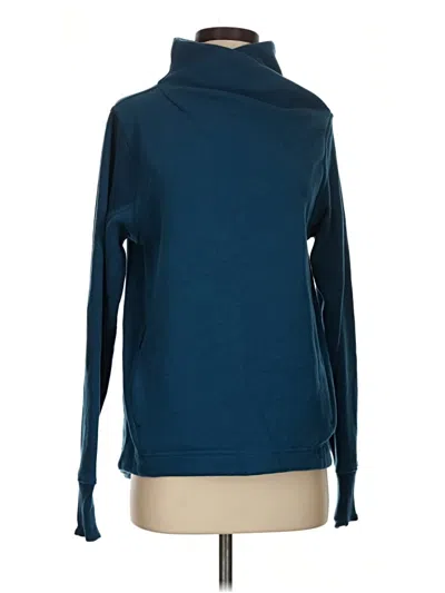 Pre-owned Athleta Turtleneck Sweater In Blue