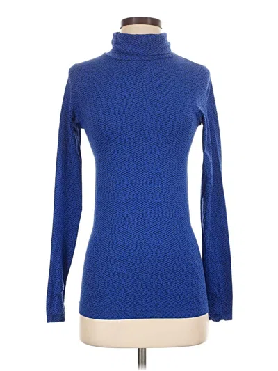 Pre-owned Athleta Turtleneck Sweater In Blue