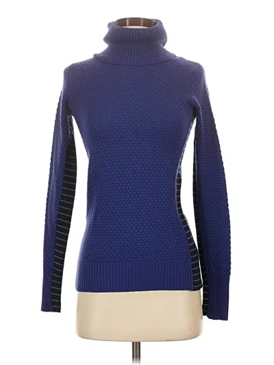 Pre-owned Athleta Turtleneck Sweater In Blue