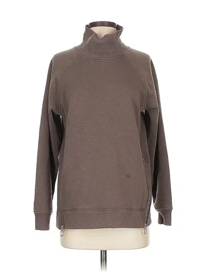 Pre-owned Athleta Turtleneck Sweater In Brown