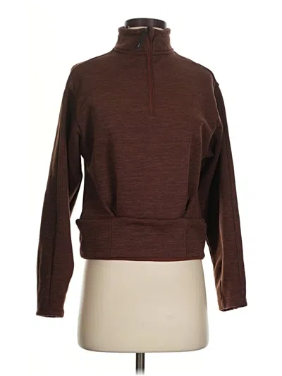 Pre-owned Athleta Turtleneck Sweater In Brown