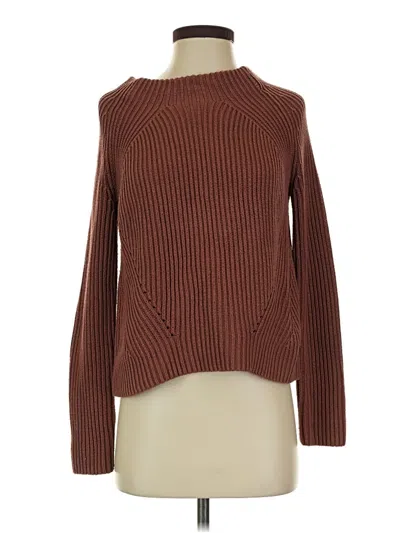 Pre-owned Athleta Turtleneck Sweater In Brown