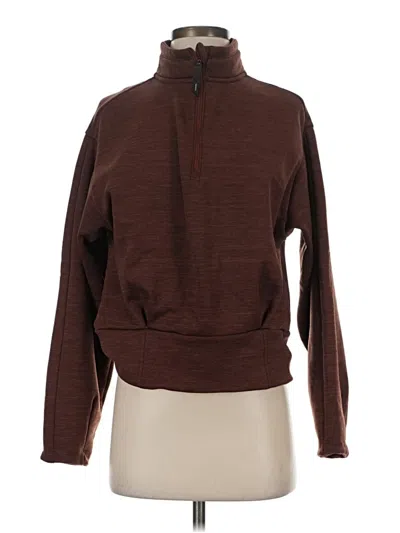 Pre-owned Athleta Turtleneck Sweater In Brown
