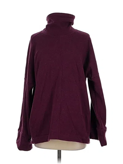 Pre-owned Athleta Turtleneck Sweater In Burgundy