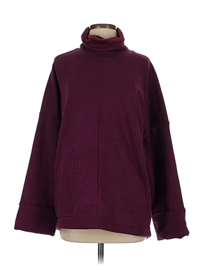 Pre-owned Athleta Turtleneck Sweater In Burgundy