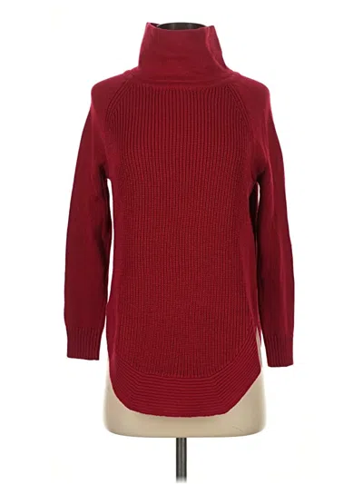 Pre-owned Athleta Turtleneck Sweater In Burgundy