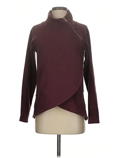Pre-owned Athleta Turtleneck Sweater In Burgundy