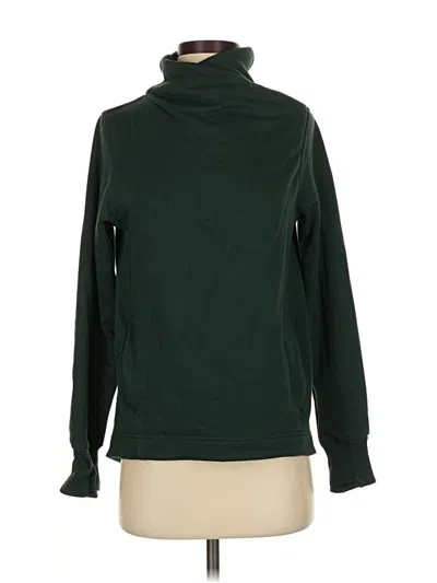 Pre-owned Athleta Turtleneck Sweater In Green
