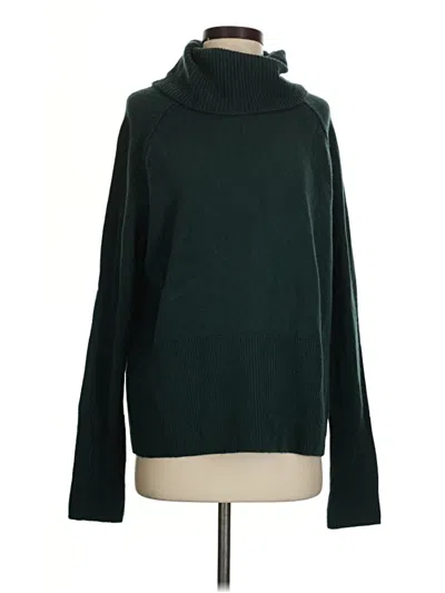 Pre-owned Athleta Turtleneck Sweater In Green