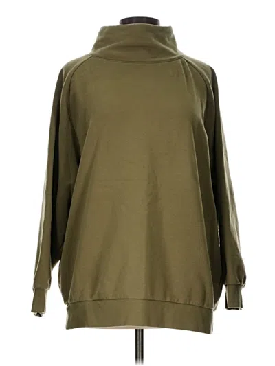 Pre-owned Athleta Turtleneck Sweater In Green
