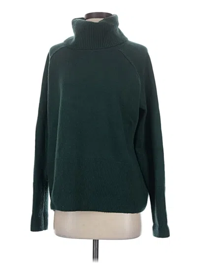 Pre-owned Athleta Turtleneck Sweater In Green