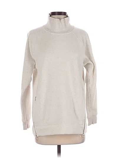 Pre-owned Athleta Turtleneck Sweater In Ivory