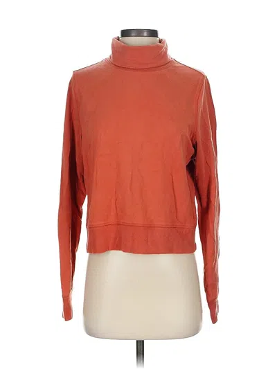 Pre-owned Athleta Turtleneck Sweater In Orange