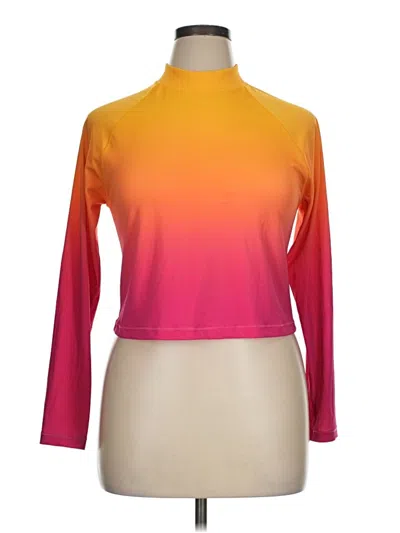 Pre-owned Athleta Turtleneck Sweater In Orange