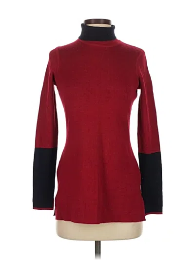 Pre-owned Athleta Turtleneck Sweater In Red