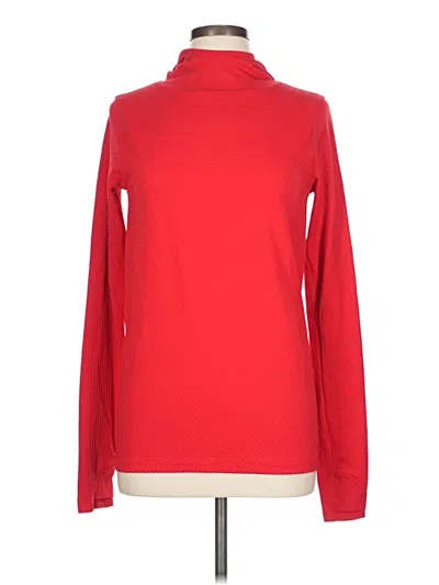 Pre-owned Athleta Turtleneck Sweater In Red